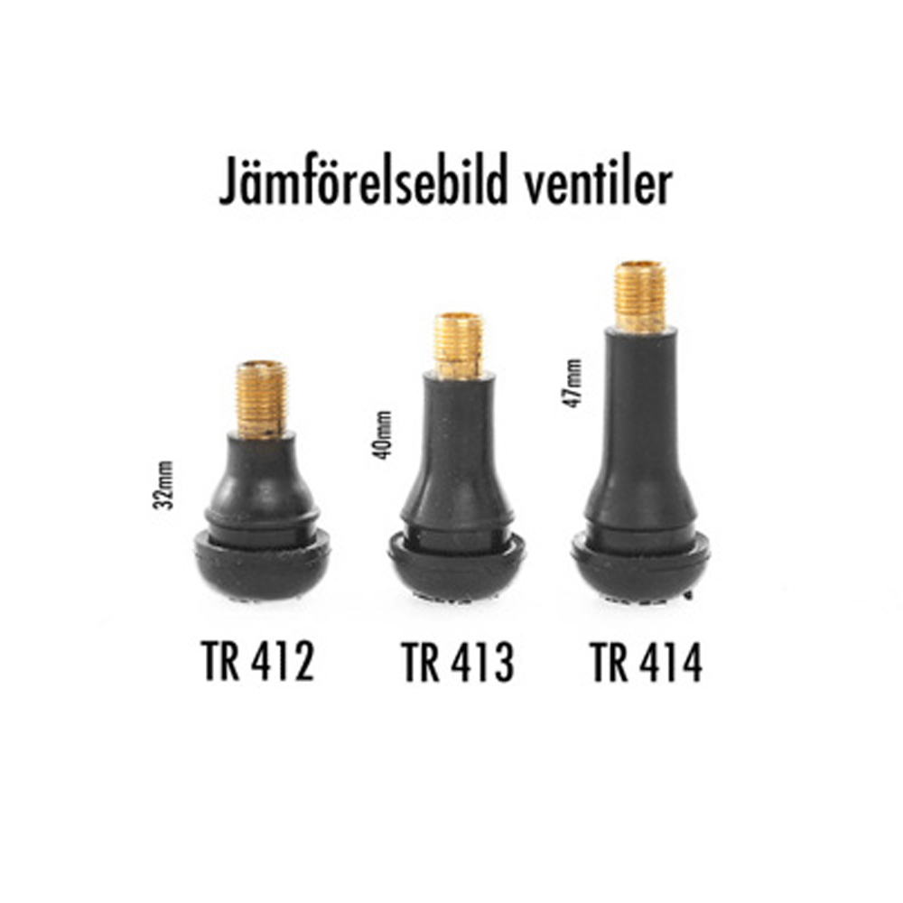 Gummiventiler  TR414 - 100st - 2