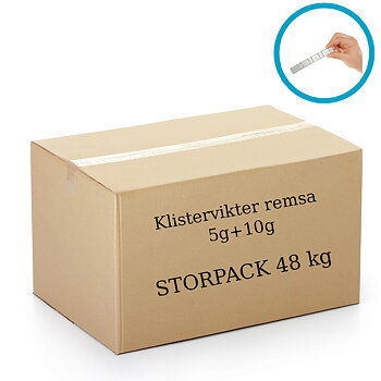 Klistervikter på remsa 6kg x 8st (48kg) -  (5g+10g)