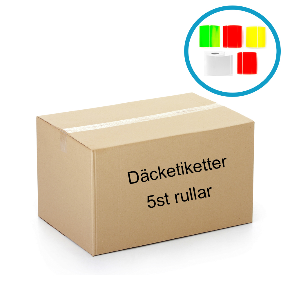 Däcketiketter storpack - 5st rullar - 2