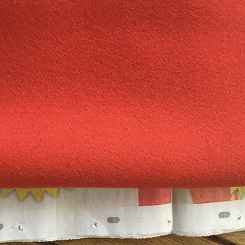 Wool fabric plain weave  50 x 50 cm Medium thick Madder Red