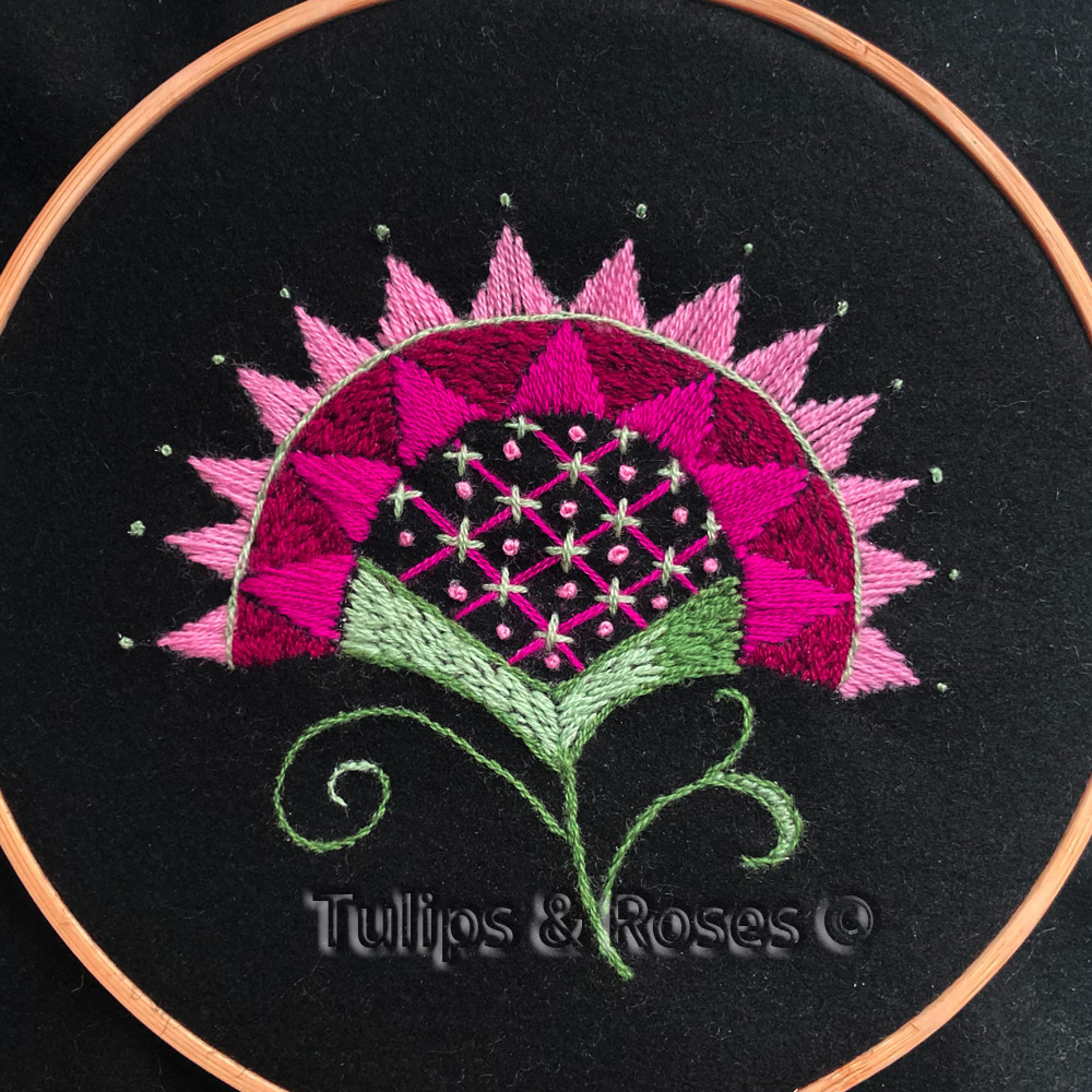 Beginners crewel embroidery kit Carnation - 3