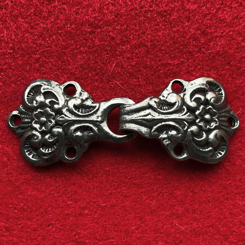 Folk costume buckle Pewter  - 3