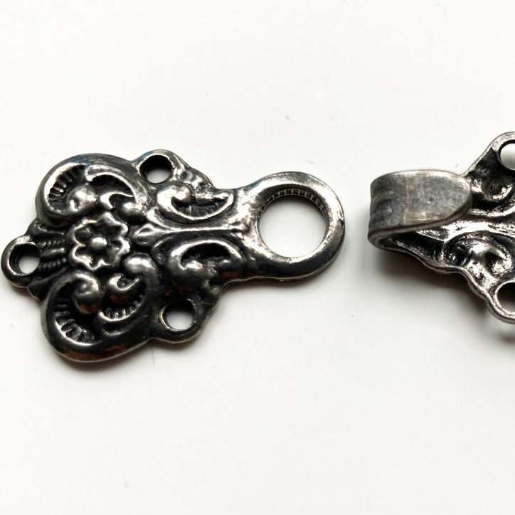 Folk costume buckle Pewter  - 4