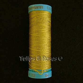 Silk thread Gütermann R 753  Gold  968. Twisted extra strong  30 meter