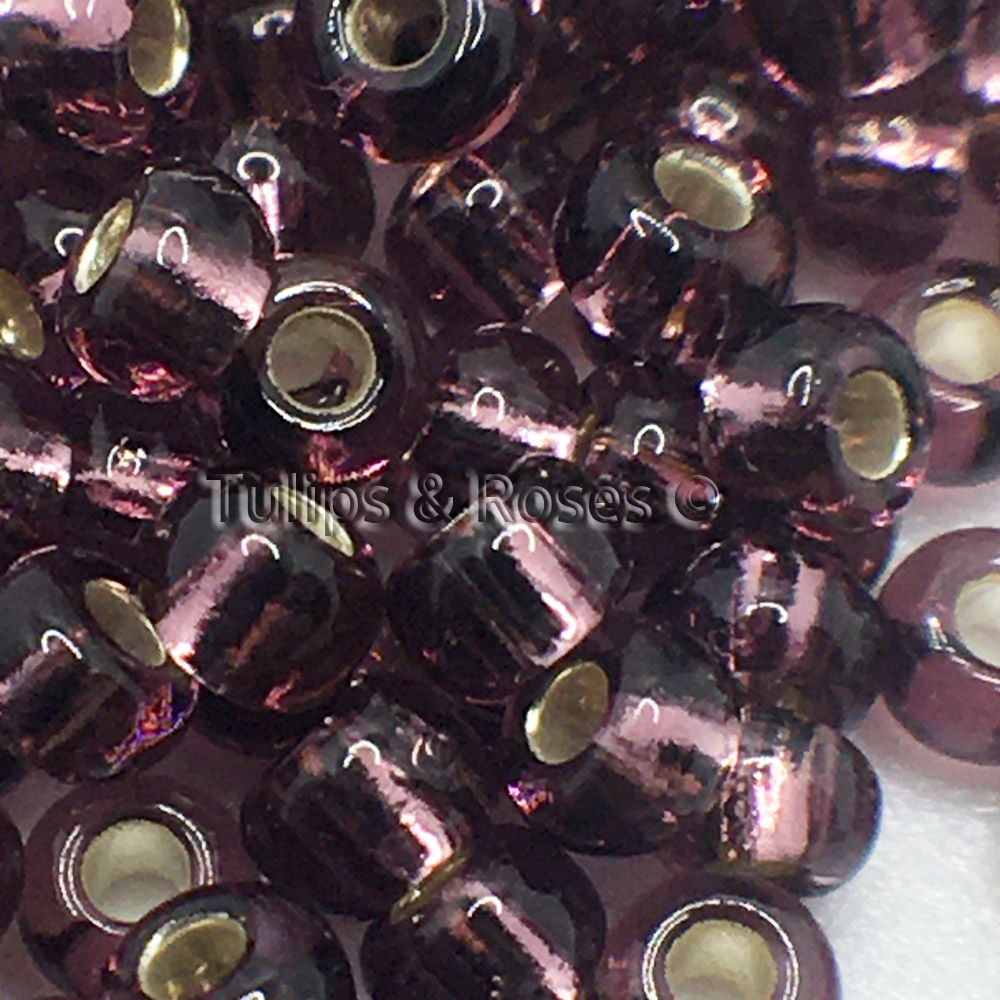 Seed beads 9/0 Plum foil Embroidery beads 5435 - 2