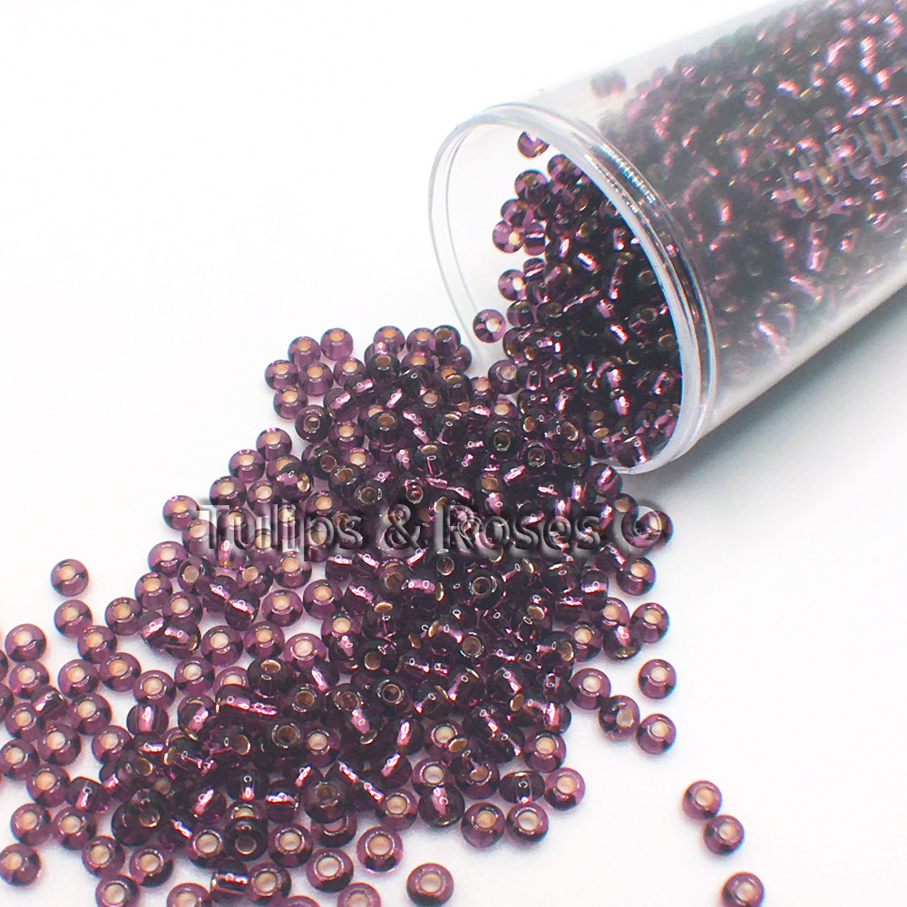 Seed beads 9/0 Plum foil Embroidery beads 5435 - 3