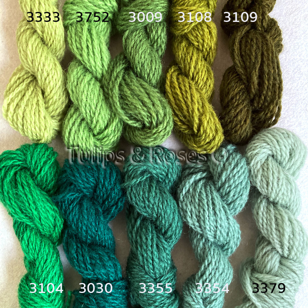 Tuna yllebroderigarn 6/2 Gröna nyanser - 2