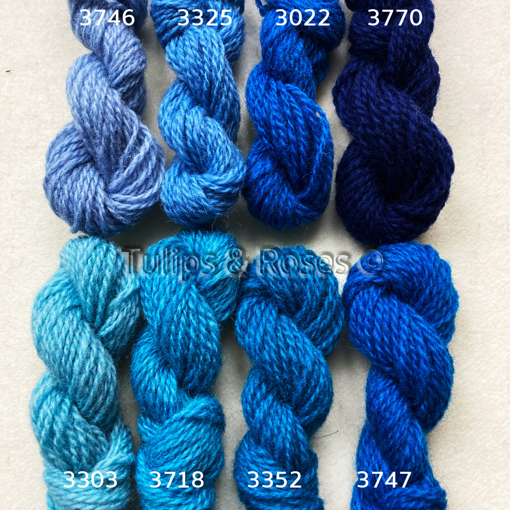 Tuna yllebroderigarn  6/2 Blå nyanser - 2