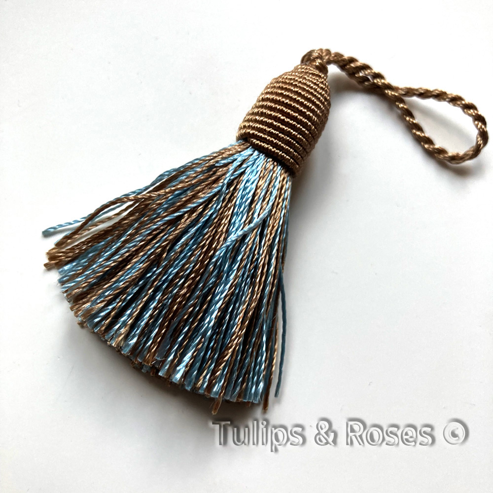 Tofs Bourdon 5,5 cm blå/roséguld 162