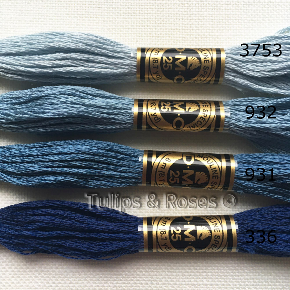DMC Special 25 Mouliné Stranded cotton  Blue hues - 6