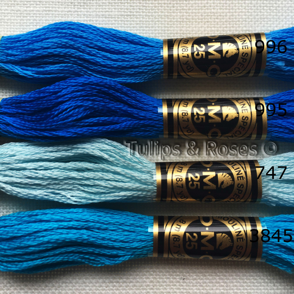 DMC Special 25 Mouliné Stranded cotton  Blue hues - 11