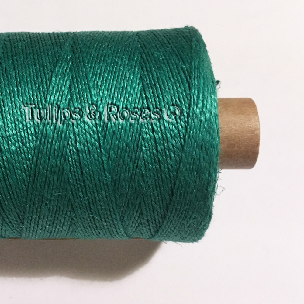 Linen hand sewing thread 16/2 Green and turquoise hues - 3