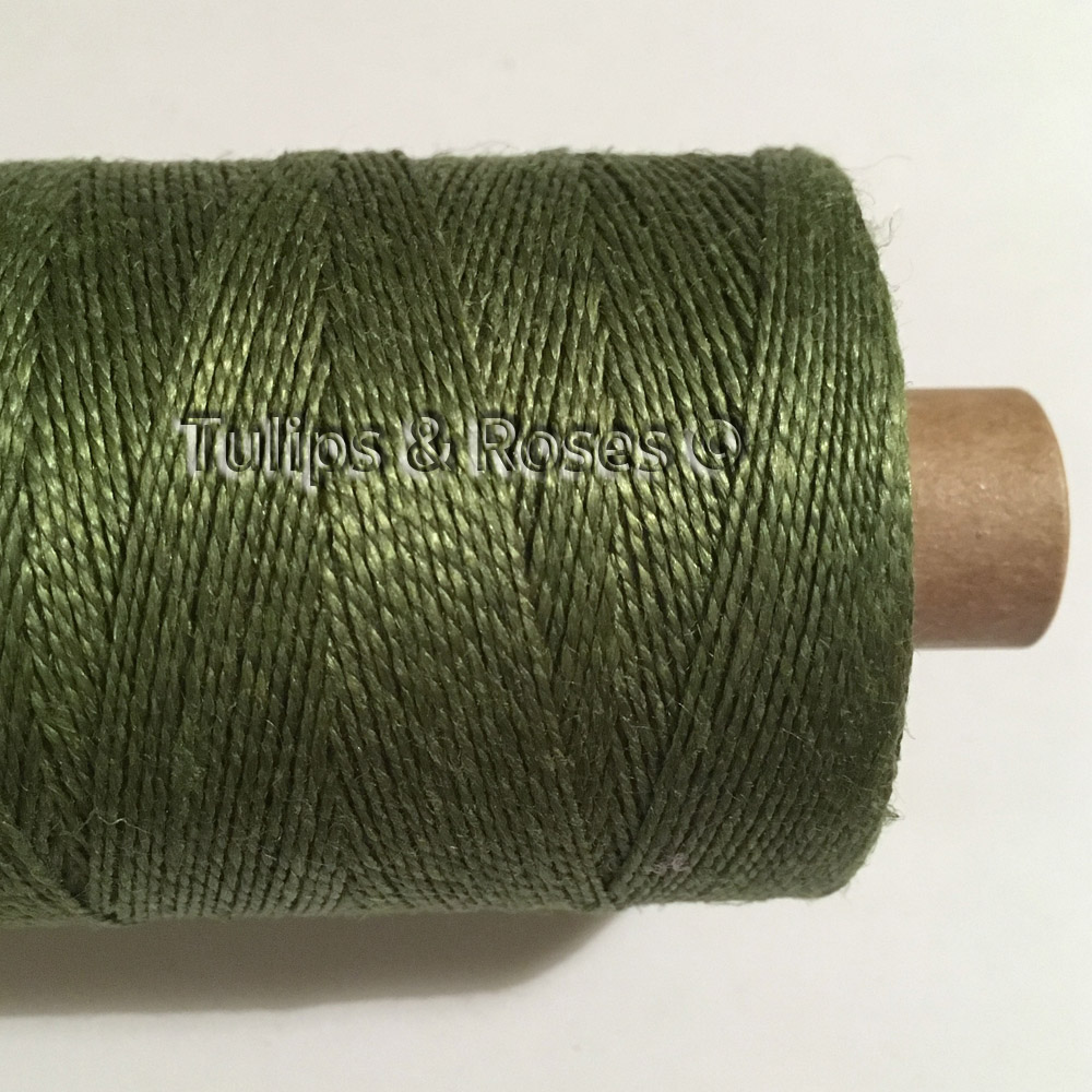 Linen hand sewing thread 16/2 Green and turquoise hues - 8