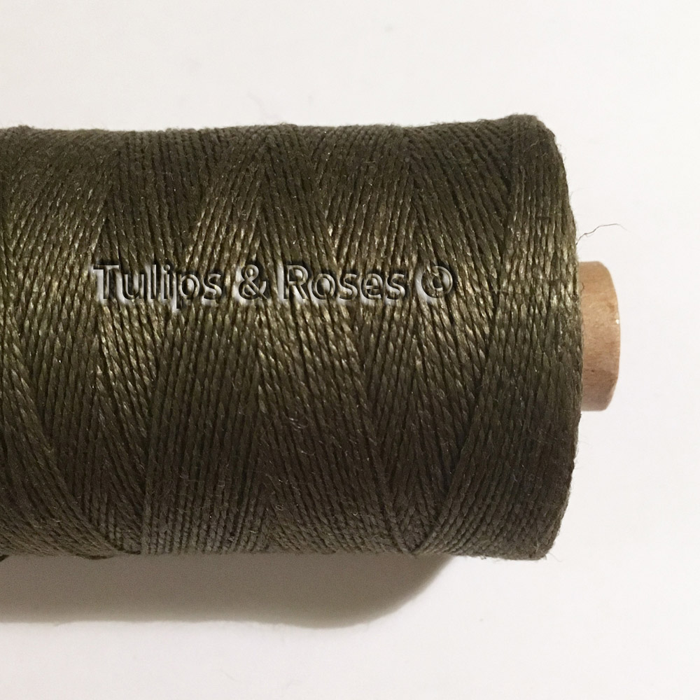 Linen hand sewing thread 16/2 Green and turquoise hues - 9