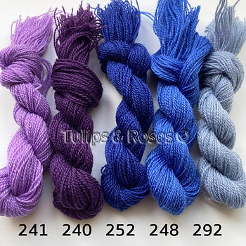 Yllebroderigarn 20/2 REDGARN Kamgarn Lila, blå