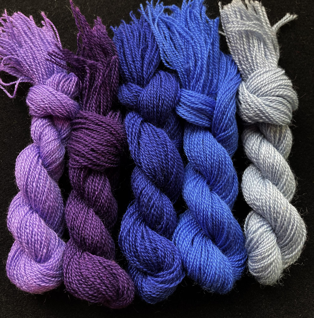 WORSTED 20/2 Crewel embroidery thread Lilac, Blue - 2