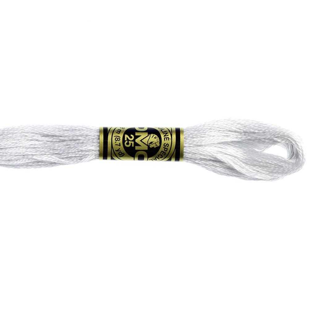  DMC Special 25 Mouliné broderigarn Vita Grå Svarta Nyanser - 2