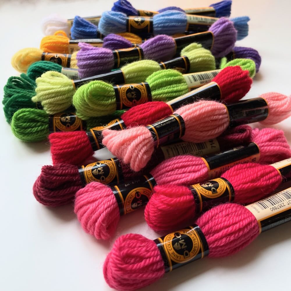   Dala Floda Embroidery 19 hues DMC Colbert wool threads