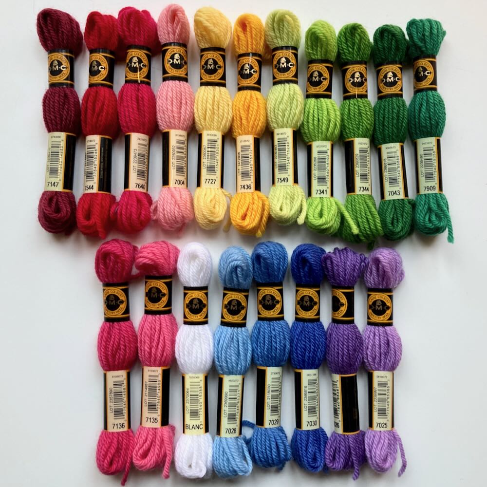   Dala Floda Embroidery 19 hues DMC Colbert wool threads - 2