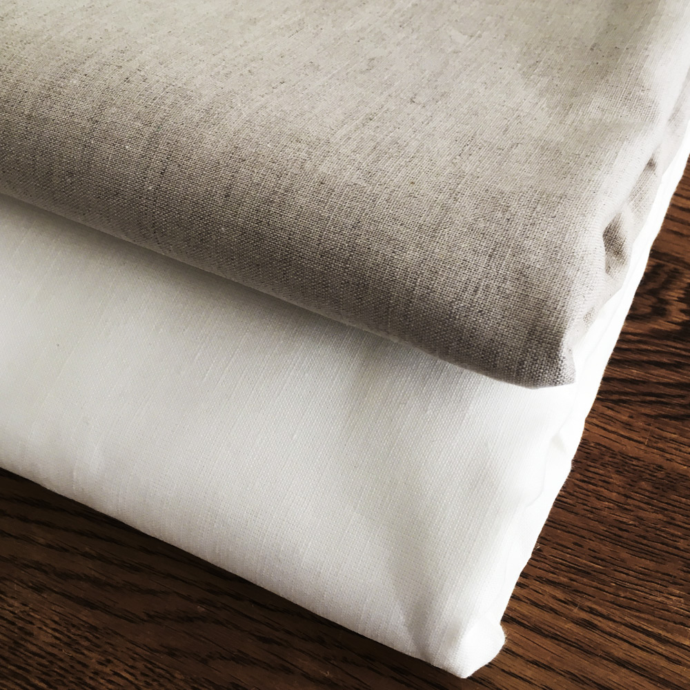 Halvlinne/ ritlinne 73x50 cm antikvit blekt tunn 216g/m - 2