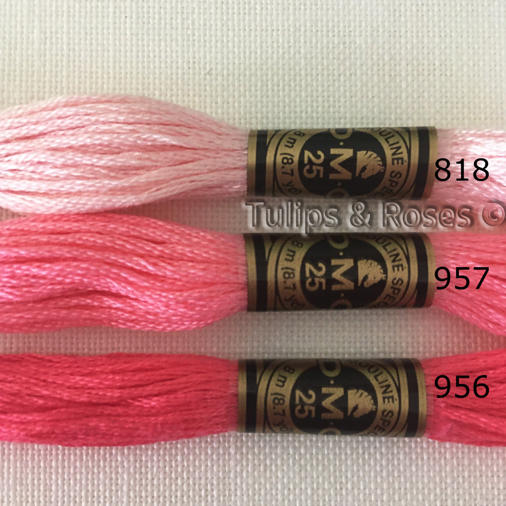  DMC Special 25 Mouliné broderigarn Rosa Röda nyanser - 7