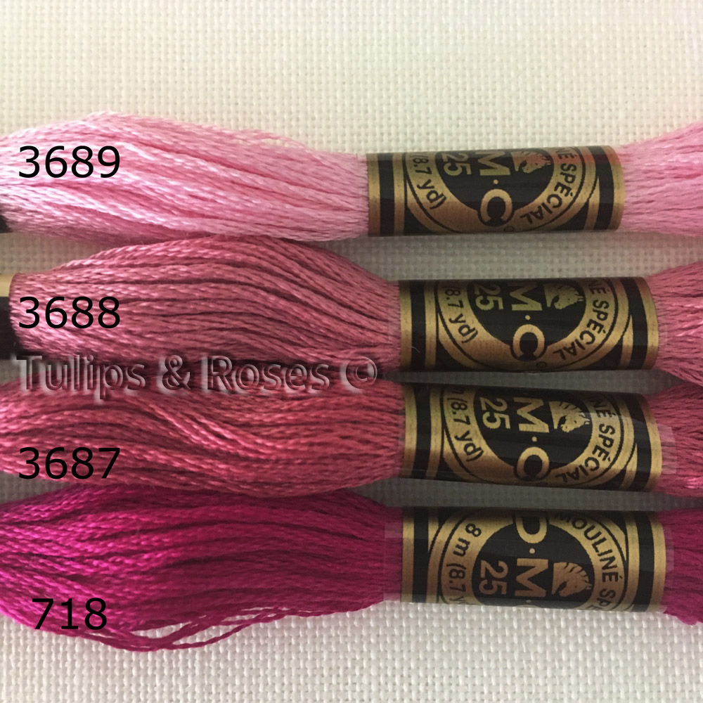  DMC Special 25 Mouliné broderigarn Rosa Röda nyanser - 11