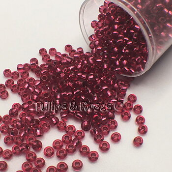 Rocailles 9/0 Varm Rosa folie Broderipärlor 4845