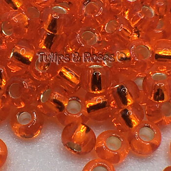 Rocailles 9/0 Orange folie Broderipärlor 3565