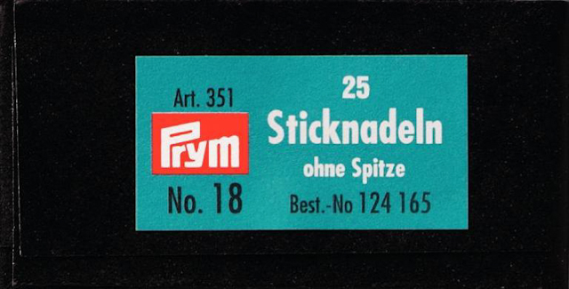 Stramaljnålar brodernålar utan spets nr 18,Prym 5-pack