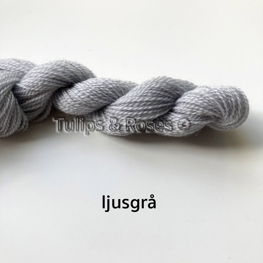 Yllebroderigarn REDGARN  20/2 Kamgarn Gråskala  - 5