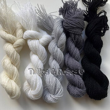 Yllebroderigarn REDGARN  20/2 Kamgarn Gråskala 
