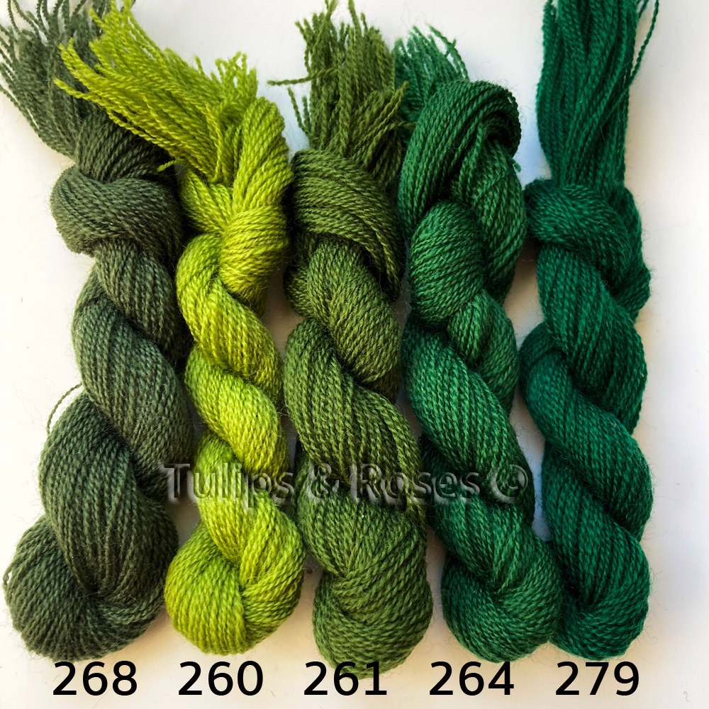 Yllebroderigarn 20/2 REDGARN Kamgarn Gröna  - 12