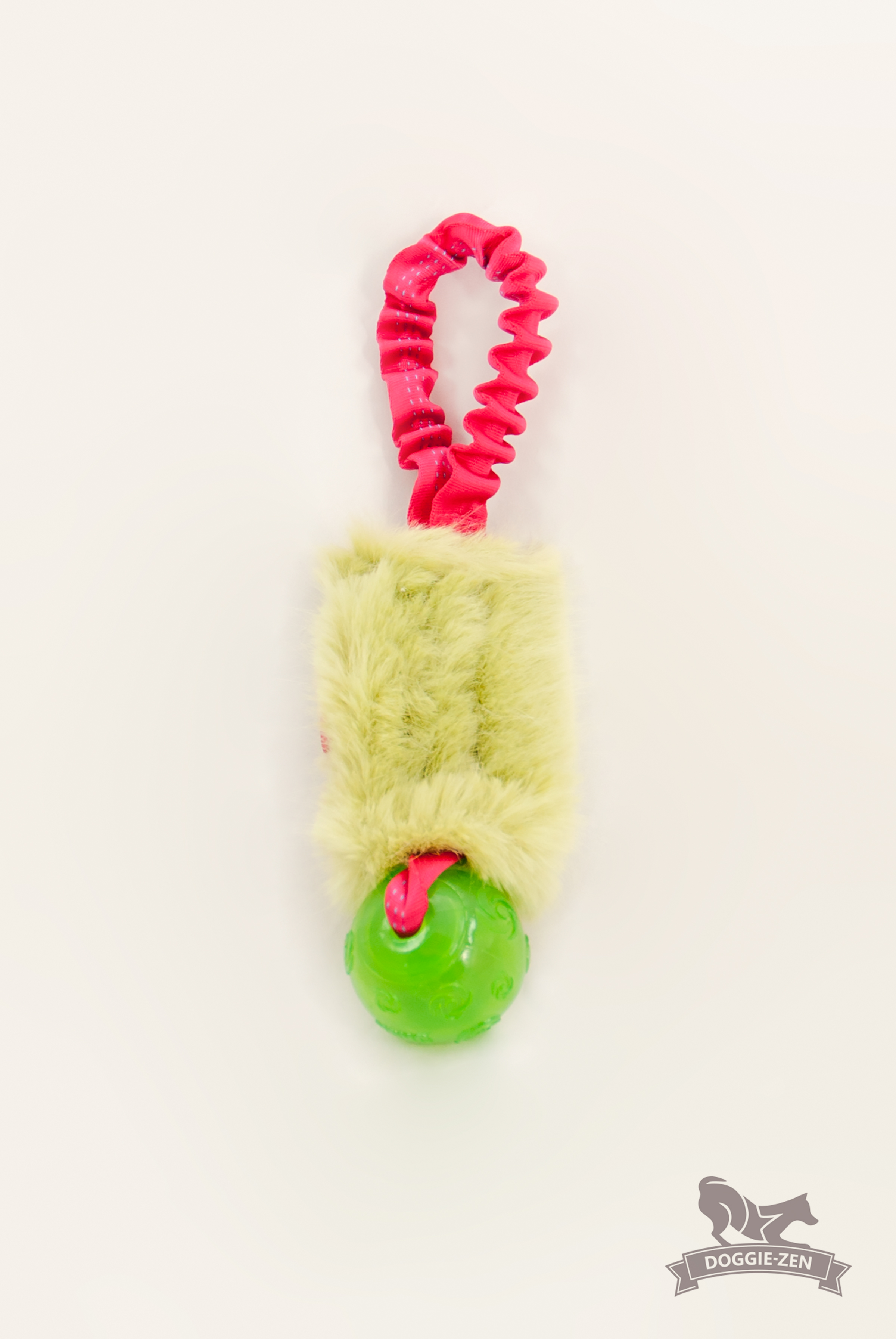 Elastisk fickbelöningskampis med KONG Squeezz pipboll - 5