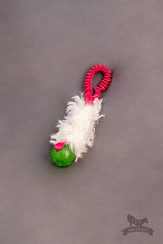 Bungee Pocket Tug Sheepskin with KONG Squeezz Ball