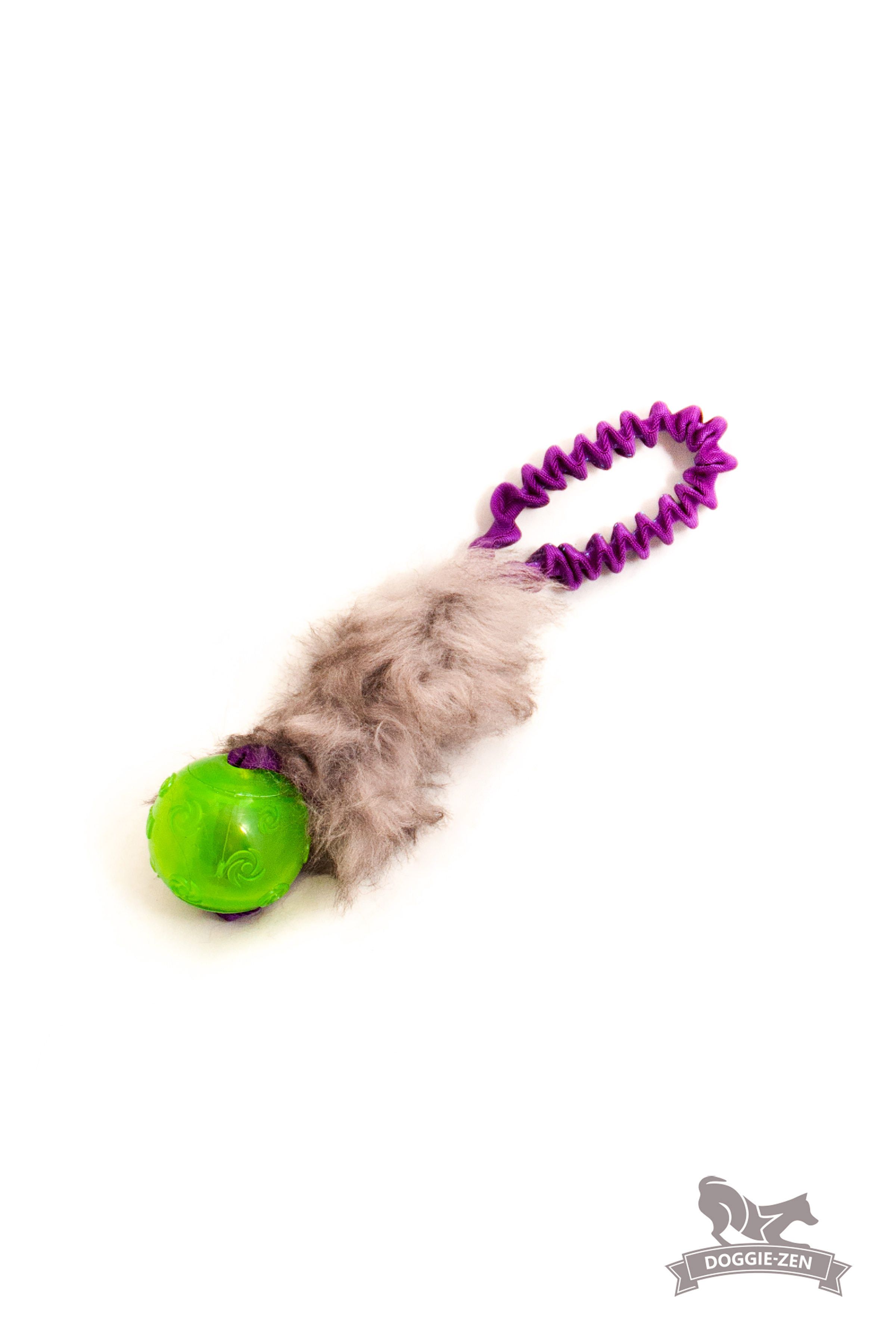 Bungee Pocket Tug Sheepskin with KONG Squeezz Ball - 6