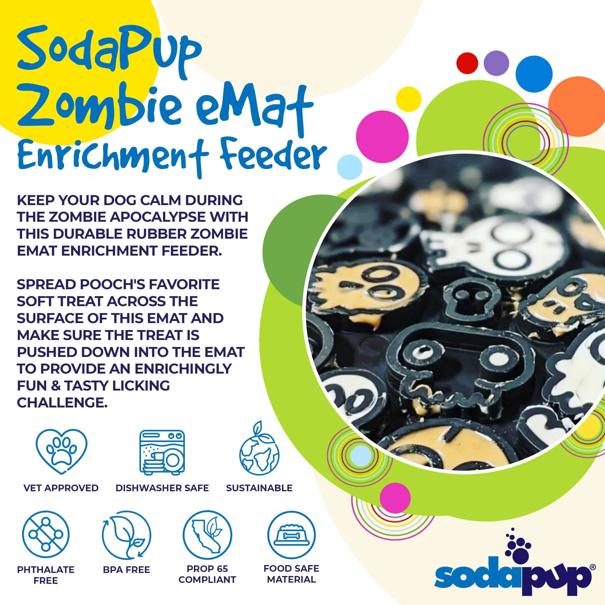 Sodapup Lickmat Zombie Large - 5