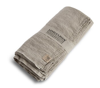 Bordsduk i tvättat linne, natur beige 145x300, från Lovely Linen