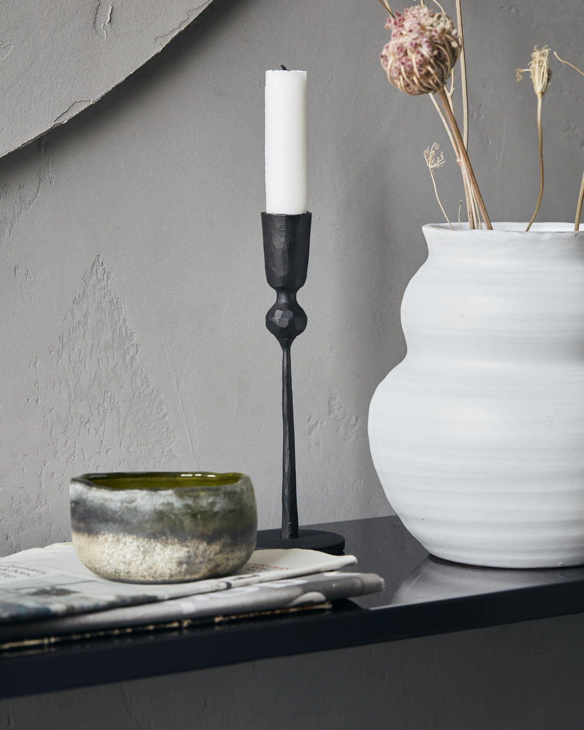 Ljusstake, Trivo svart 18 cm, från House Doctor - 3