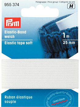 Resårband, Extra mjukt, 25mm, 1 meter, från Prym