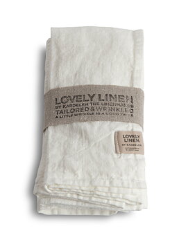 Servetter, 4p linne off-white, från Lovely Linen