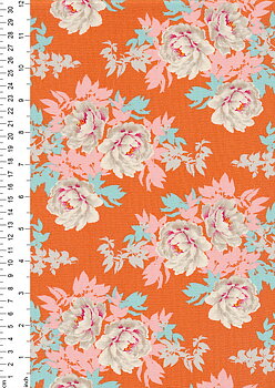 Tyg, Sunkiss Beach Peony Ginger, metervara från Tilda