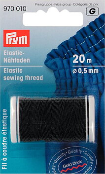 Sytråd, Elastisk, Svart, 20m, från Prym