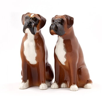 Salt & peppar Boxer, Handmålat stengods