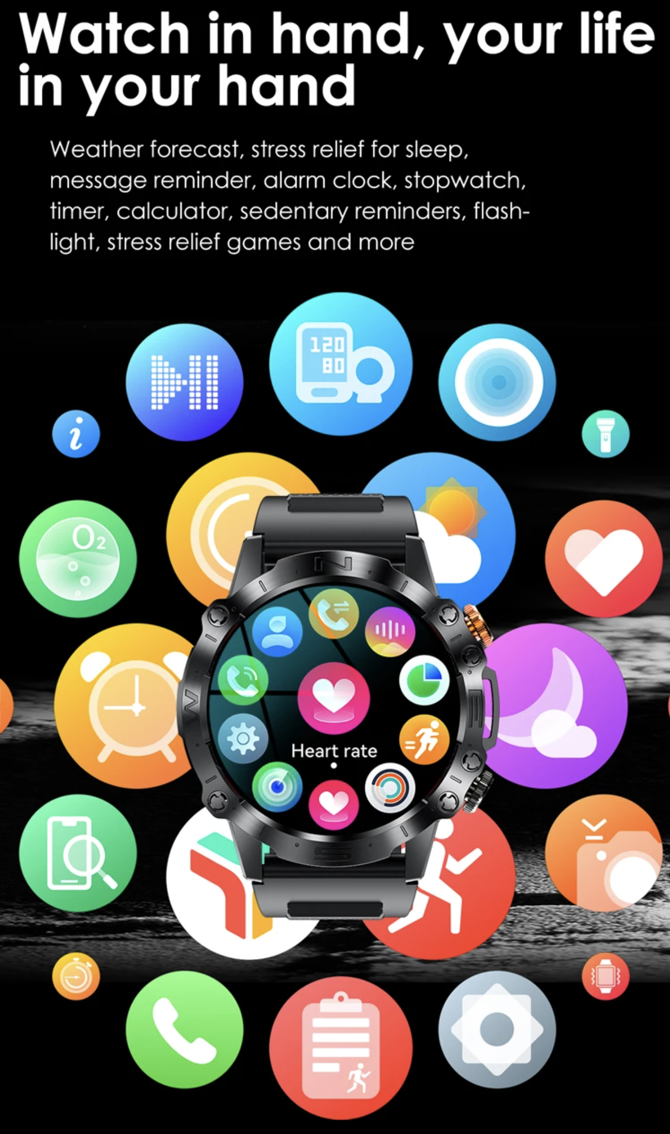 Philippe Palmer Smart Watch LP69 AMOLED Green Camo - 24