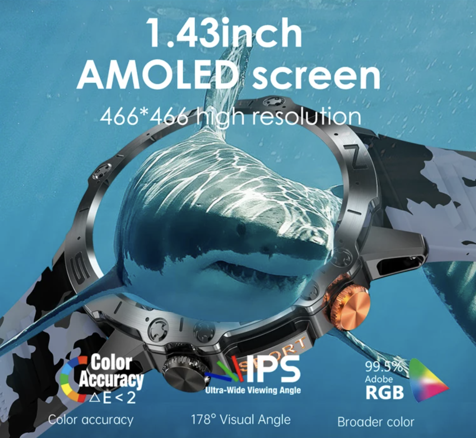 Philippe Palmer Smart Watch LP69 AMOLED Green Camo - 13