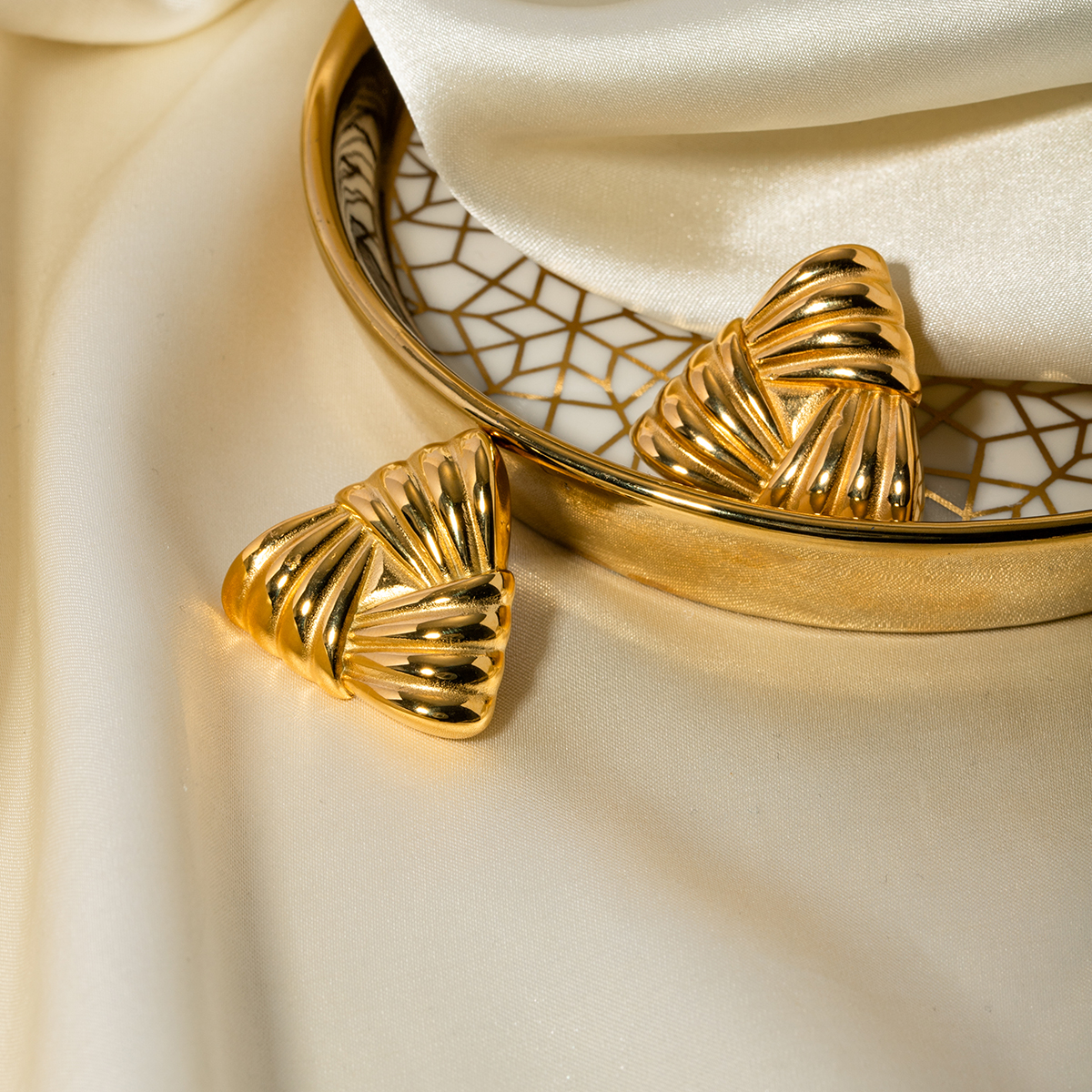 Céleste Earrings Florentine 18K Gold - 2