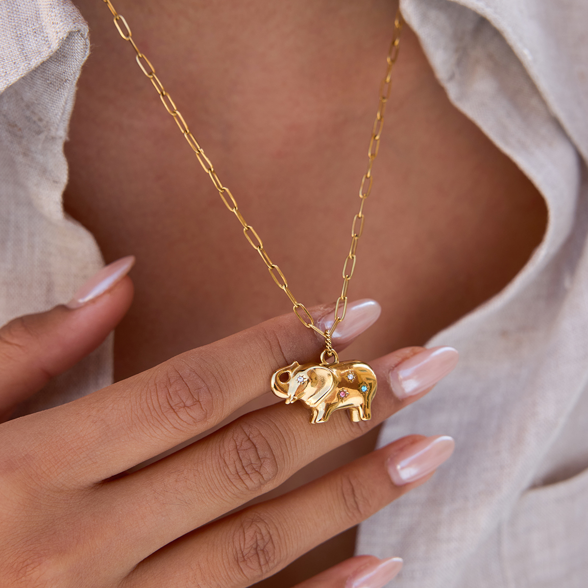 Céleste Necklace Séraphiane 18K Gold - 15