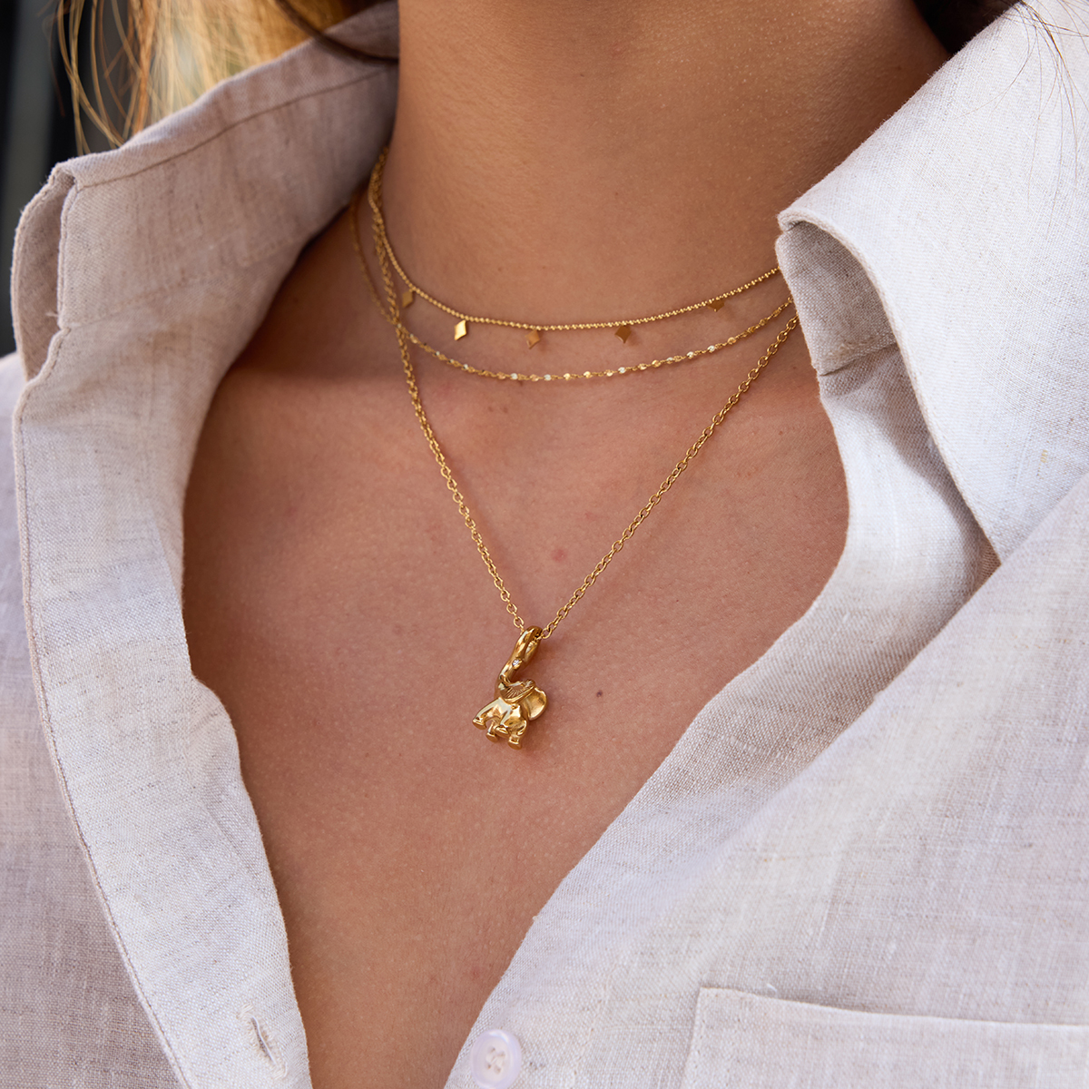 Céleste Necklace Adélaïde-Rose 18K Gold - 12