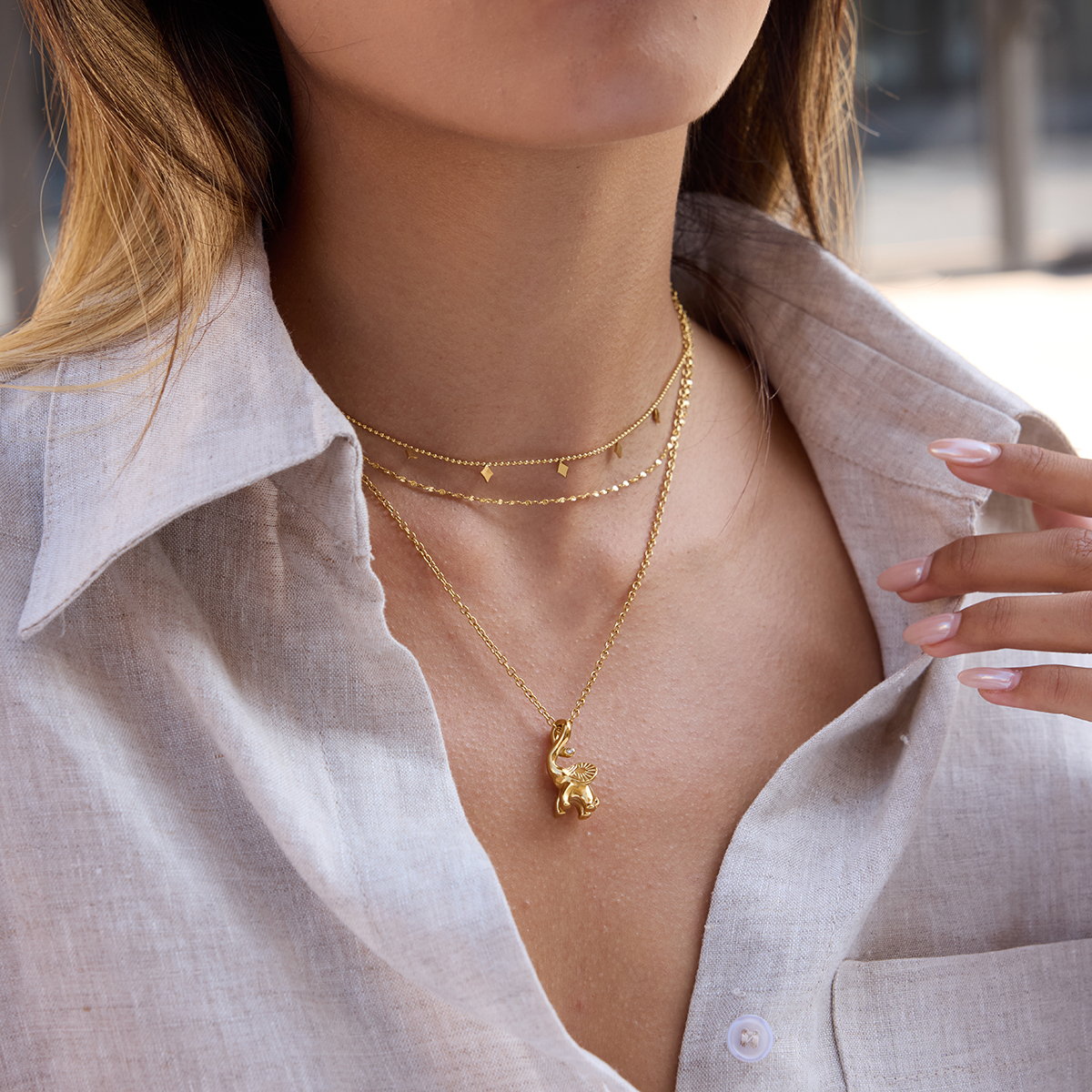 Céleste Necklace Adélaïde-Rose 18K Gold - 15