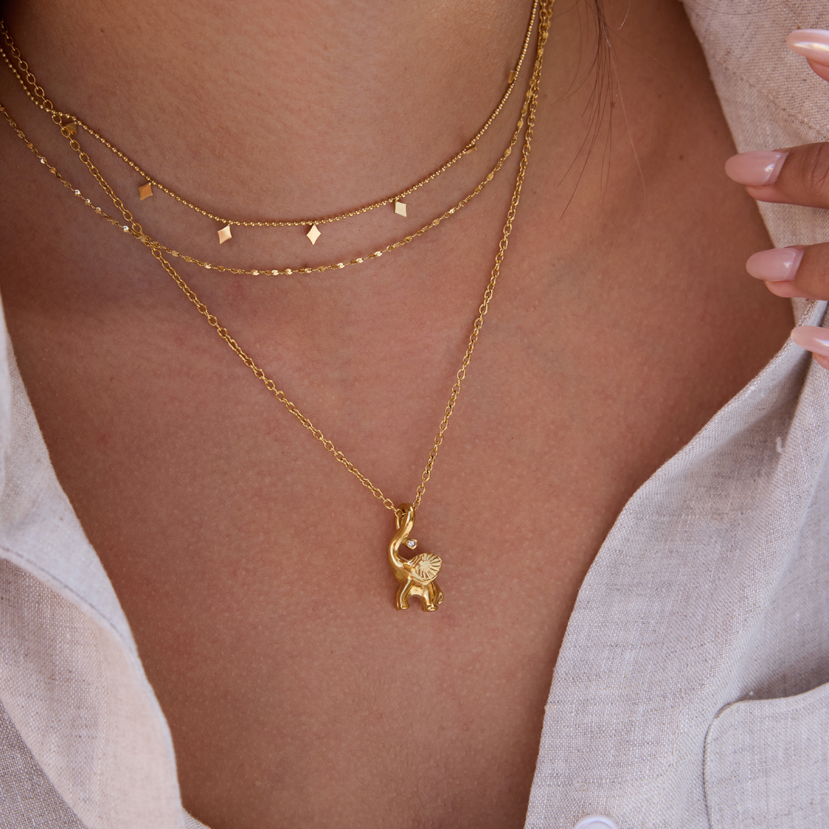 Céleste Necklace Adélaïde-Rose 18K Gold - 14
